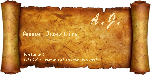 Amma Jusztin névjegykártya